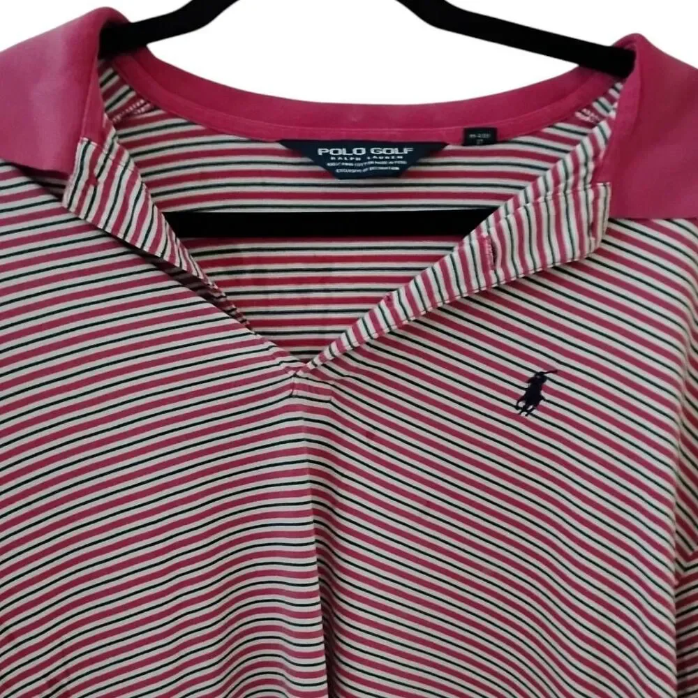 Men's Polo Ralph Lauren Striped Golf Polo Shirt Size Large